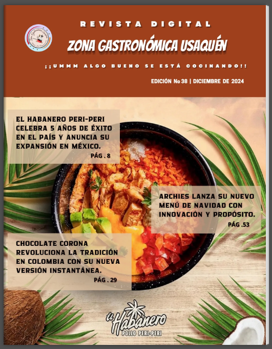 Portada de Edición N.° 38 de Revista Zona Gastronómica Usaquén