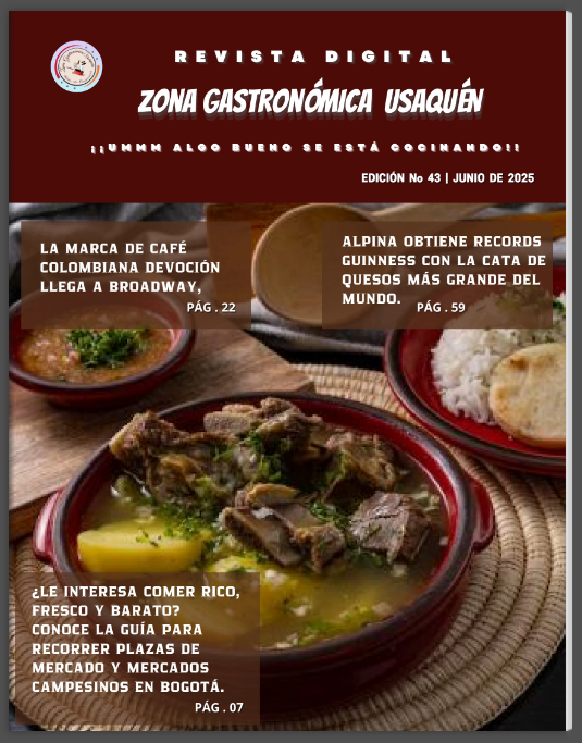 Portada de Edición N.° 43 de Revista Zona Gastronómica Usaquén